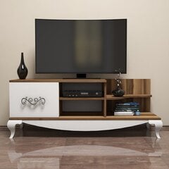 ТВ столик Sultan, коричневый/белый цена и информация | Тумбы под телевизор | pigu.lt