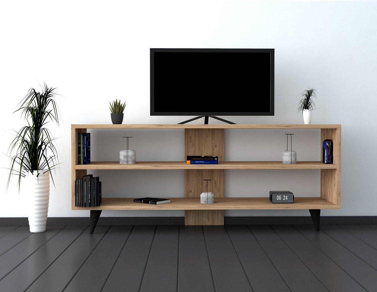 TV staliukas One, rudas kaina ir informacija | TV staliukai | pigu.lt