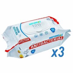 Drėgnos servetėlės Naturelle Super Pack ultra soft, 3 x 120 vnt kaina ir informacija | Pirmoji pagalba | pigu.lt