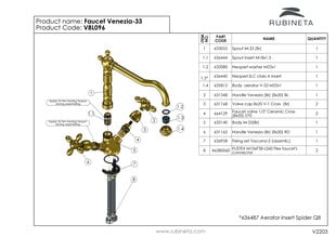 Смеситель для кухни Rubineta Venezia V-33 Cross цена и информация | Rubineta Кухонное оборудование, аксессуары | pigu.lt