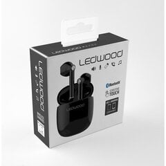 Bluetooth 5.0 belaidės ausinės su mikrofonu Ledwood TWS T16 (MMEF2ZM / A), juodos kaina ir informacija | Ausinės | pigu.lt