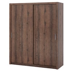 Шкаф Selsey Rinker 180 см, темно-коричневый цена и информация | Шкафы | pigu.lt