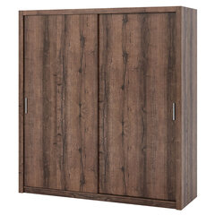 Шкаф Selsey Rinker 200 см, темно-коричневый цена и информация | Шкафы | pigu.lt