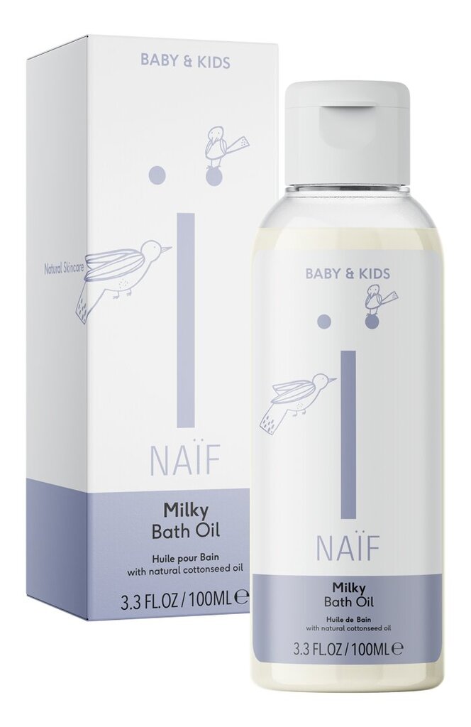 Švelnus aliejinis vonios pienelis, skirtas visų tipų odai Naïf Baby & Kids Care, 100ml kaina ir informacija | Kosmetika vaikams ir mamoms | pigu.lt