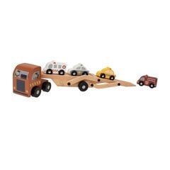 Smiki medinis vilkikas su automobiliais Zookabee, 6689563 kaina ir informacija | Žaislai kūdikiams | pigu.lt