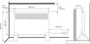 Elektrinis konvekcinis šildytuvas «Ensto» BETA5-MP konwektorowy 500 W kaina ir informacija | Šildytuvai | pigu.lt