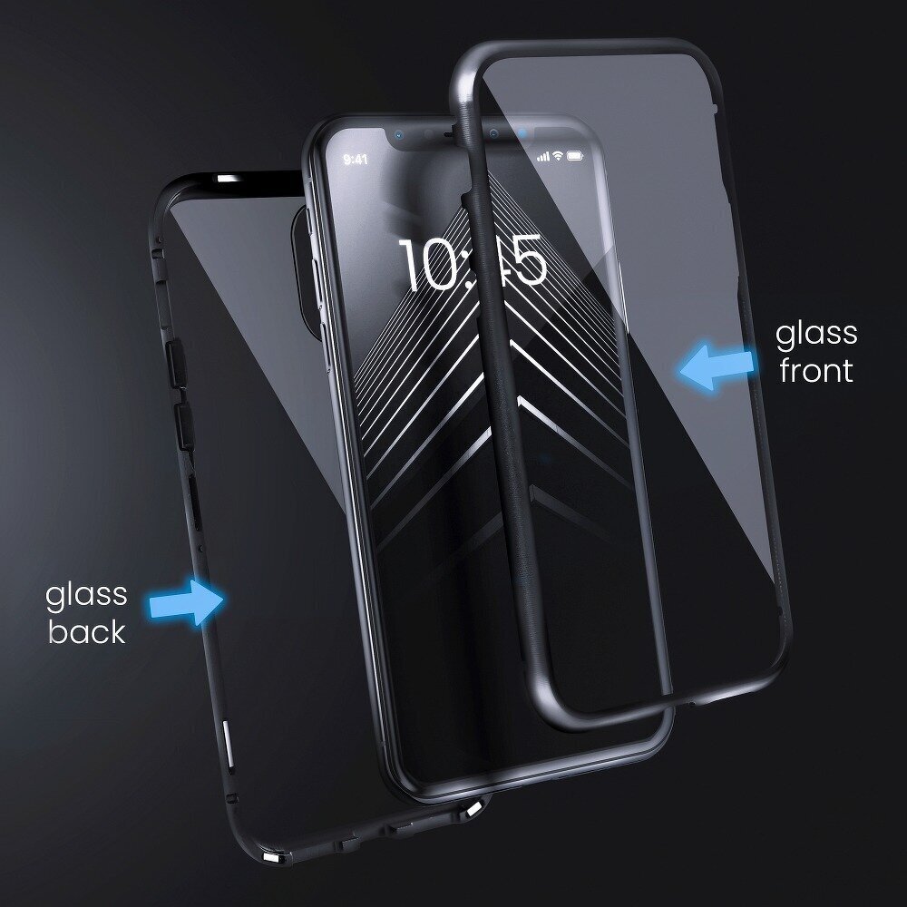 Case Dėklas telefonui Magneto 360 skirtas iPhone 12 / 12 Pro, skaidrus / raudona kaina ir informacija | Telefono dėklai | pigu.lt