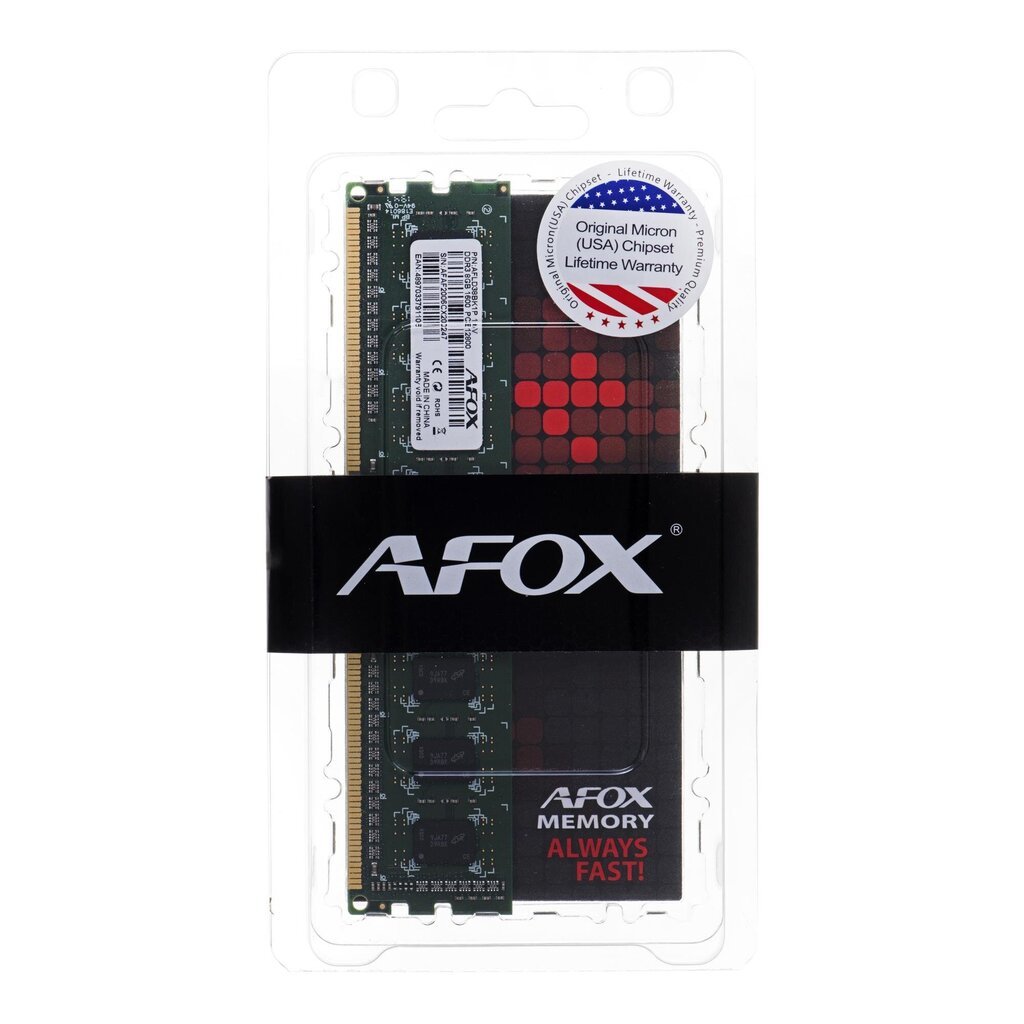 Afox AFLD38BK1L kaina ir informacija | Operatyvioji atmintis (RAM) | pigu.lt