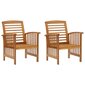 Lauko kėdės, 2vnt., akacijos medienos masyvas kaina ir informacija | Lauko kėdės, foteliai, pufai | pigu.lt