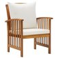 Lauko kėdės su pagalvėlėmis, 2vnt., akacijos medienos masyvas kaina ir informacija | Lauko kėdės, foteliai, pufai | pigu.lt