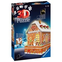 3D-пазл Revensburger Gingerbread House, ночная версия, 215 д. цена и информация | Пазлы | pigu.lt