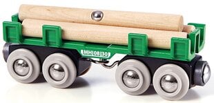 Вагон для перевозки бревен Brio Railway, 33696 цена и информация | Игрушки для мальчиков | pigu.lt