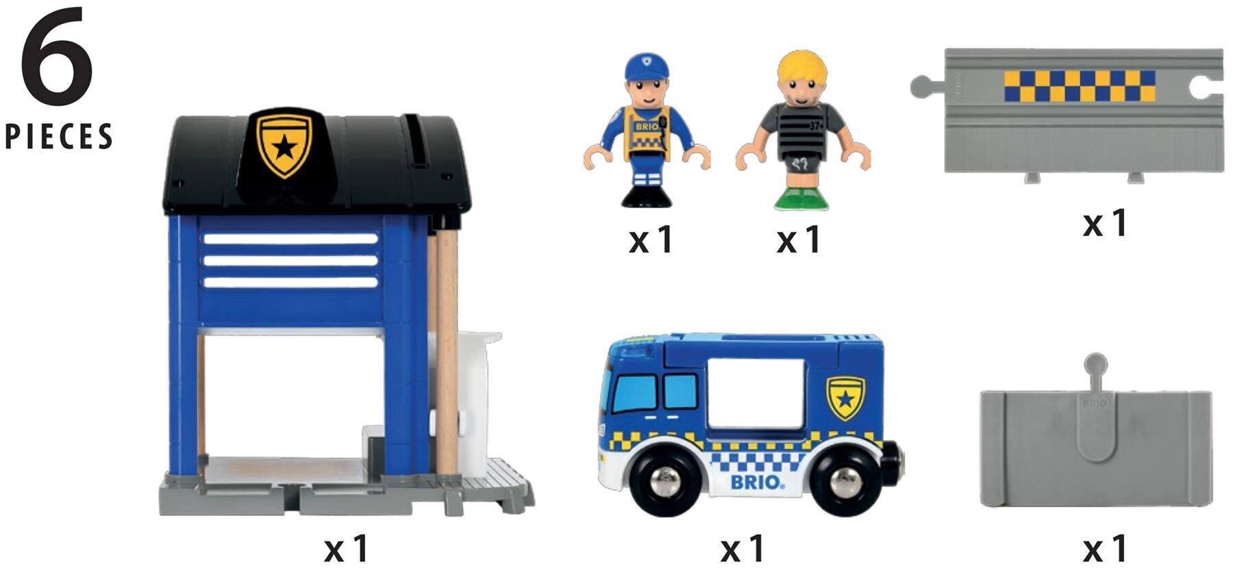 Policijos stotis Brio Railway, 33813 kaina ir informacija | Žaislai berniukams | pigu.lt