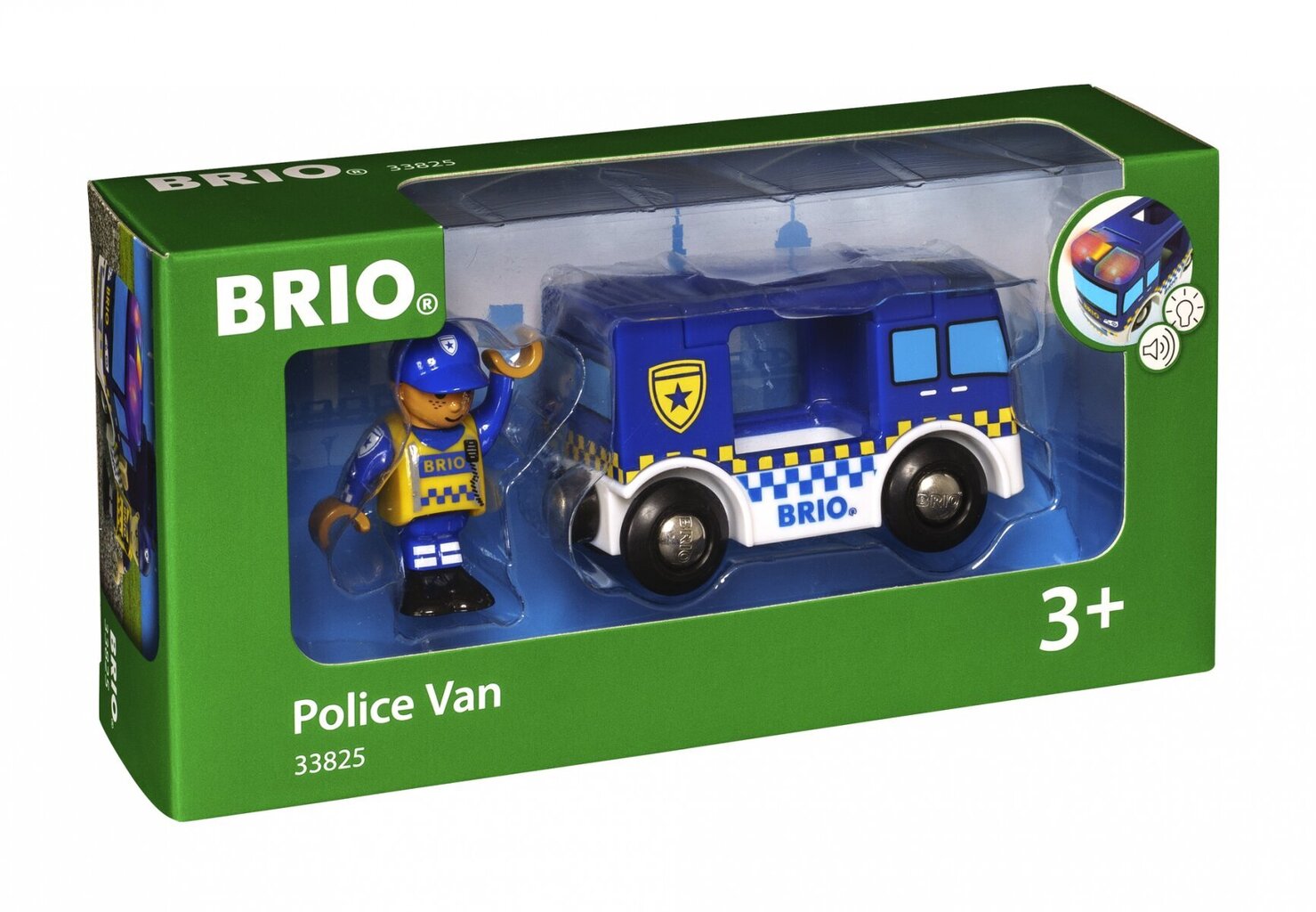 Policijos autobusiukas Brio Railway, 33825 kaina ir informacija | Žaislai berniukams | pigu.lt