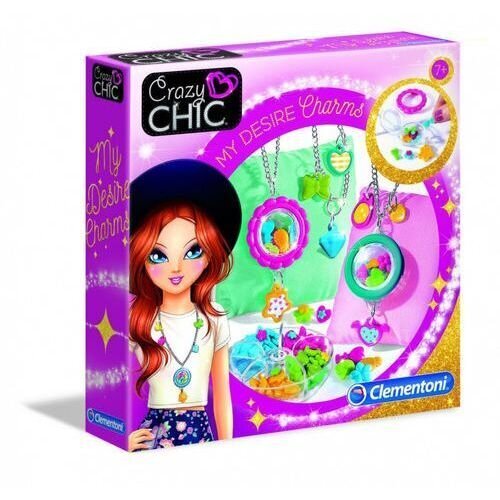 Kūrybinis pakabukų-medalionų rinkinys Clementoni Crazy Chic My desire charms, 50643 цена и информация | Žaislai mergaitėms | pigu.lt