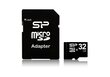Silicon Power 32GB microSDHC, 10 klasė su SD adapteriu цена и информация | Atminties kortelės telefonams | pigu.lt