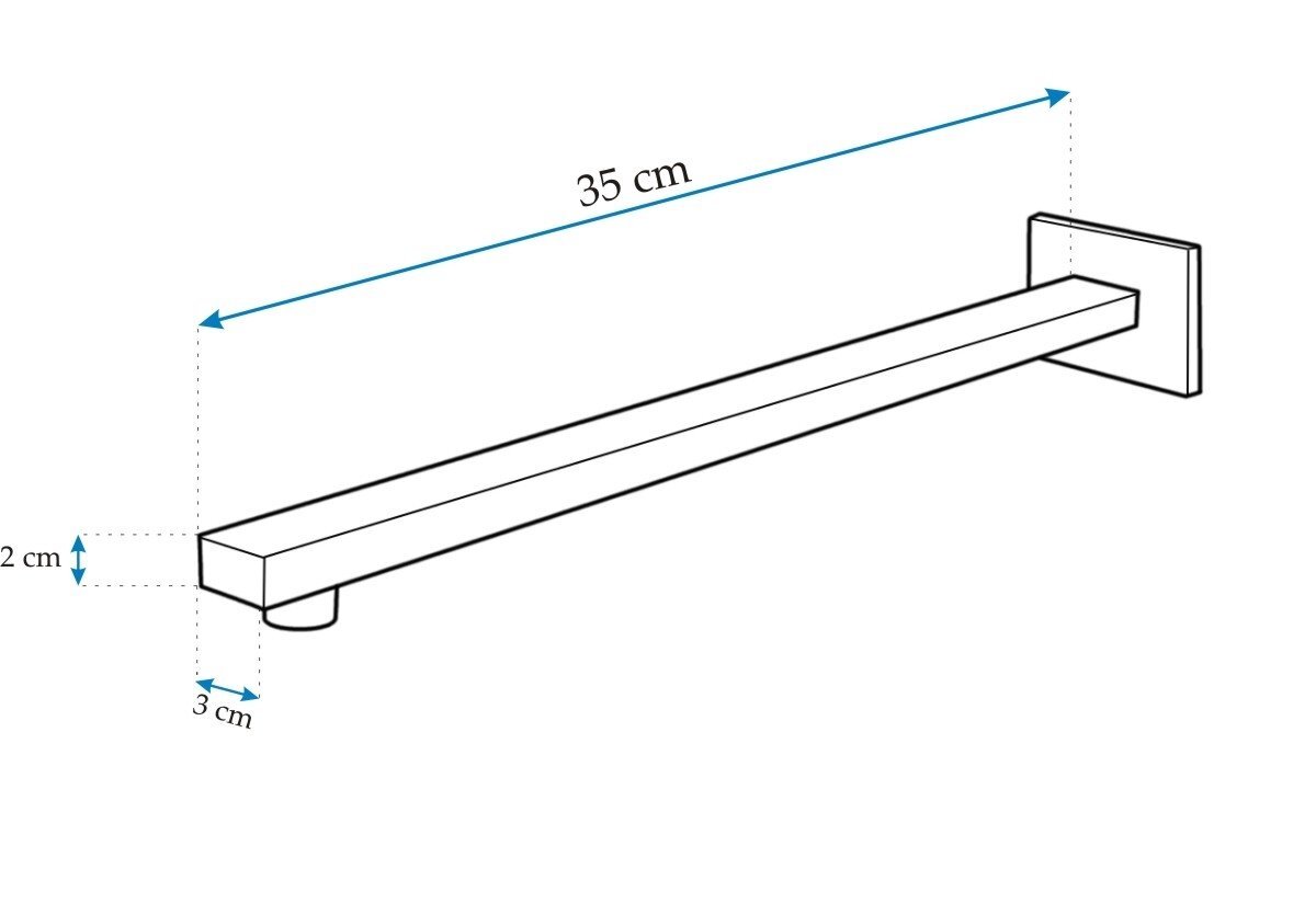 Dušo galva REA Ultra Slim Square su laikikliu, sidabrinė kaina ir informacija | Maišytuvų ir dušų priedai | pigu.lt