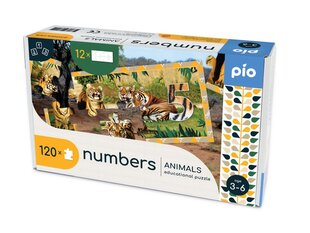 Edukacinė dėlionė Numbers - Animals kaina ir informacija | Dėlionės (puzzle) | pigu.lt