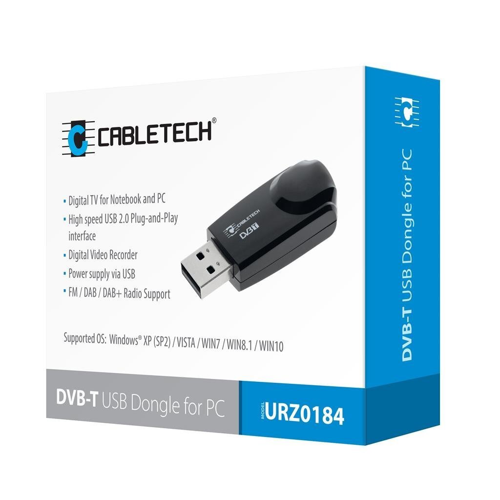 Cabletech USB TV imtuvas DVB-T (URZ0184) kaina ir informacija | TV imtuvai, FM, video plokštės | pigu.lt