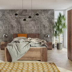 Кровать Selsey Rinker 160x200см, темно-коричневая цена и информация | Кровати | pigu.lt
