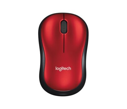 Logitech M185 , черный/красный цена и информация | Мыши | pigu.lt