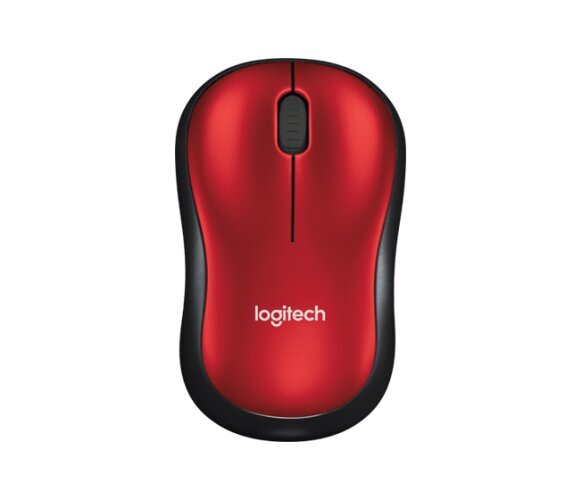 Logitech M185 , Juoda/Raudona цена и информация | Pelės | pigu.lt