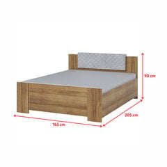 Кровать Selsey Rinker 160x200см, коричневая/белая цена и информация | Кровати | pigu.lt