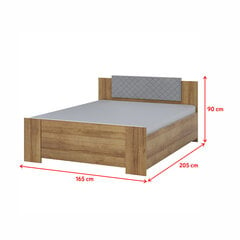 Кровать Selsey Rinker 160x200см, коричневая/серая цена и информация | Кровати | pigu.lt