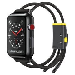 Спортивный регулируемый ремешок Baseus Let's Go для Apple Watch 3/4/5/6 / SE 38 / 40MM LBAPWA4-AGY, серо-желтый цена и информация | Аксессуары для смарт-часов и браслетов | pigu.lt