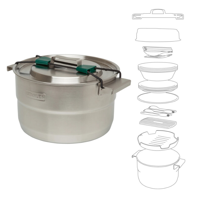 Virtuvinis rinkinys Full Kitchen Base Camp Cook Set, 3.5 l kaina ir informacija | Puodai, greitpuodžiai | pigu.lt