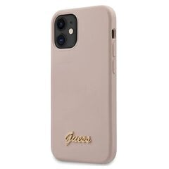 Guess GUHCP12SLSLMGLP dėklas, skirtas iPhone 12 mini, rožinis kaina ir informacija | Telefono dėklai | pigu.lt