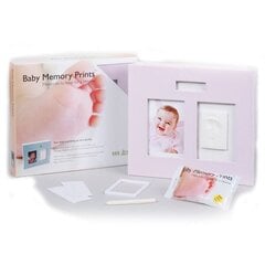 Nuotraukų albumas su kūdikio kojytės ar rankytės įspaudu Baby Memory Print, rožinis kaina ir informacija | Antspaudai kūdikiams | pigu.lt