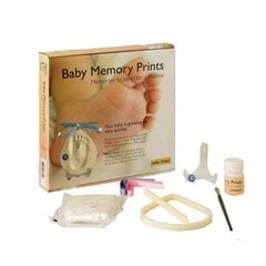 Rėmelis su kūdikio rankytės ar kojytės įspaudu Baby Memory Print, baltas kaina ir informacija | Antspaudai kūdikiams | pigu.lt