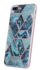 Силиконовый чехол Fusion Geometric Marble Case для Apple iPhone 12 Mini, зеленый цена и информация | Чехлы для телефонов | pigu.lt