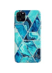Силиконовый чехол Fusion Geometric Marble Case для Apple iPhone 12 Maxi, зеленый цена и информация | Чехлы для телефонов | pigu.lt