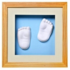 Rėmelis su kūdikio rankytės ar kojytės 3D įspaudu Baby Memory Print, rudas kaina ir informacija | Antspaudai kūdikiams | pigu.lt
