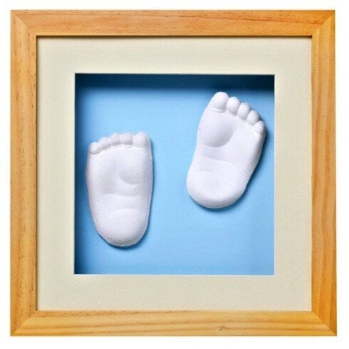 Rėmelis su kūdikio rankytės ar kojytės 3D įspaudu Baby Memory Print, rudas цена и информация | Antspaudai kūdikiams | pigu.lt