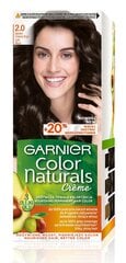 Ilgalaikiai plaukų dažai Garnier Color Naturals, Soft Black kaina ir informacija | Plaukų dažai | pigu.lt