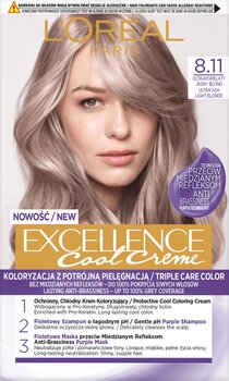 Краска для волос L'Oréal Paris Excellence Cool Creme, 8.11 Ultra Светлый пепельный блонд цена и информация | Краска для волос | pigu.lt