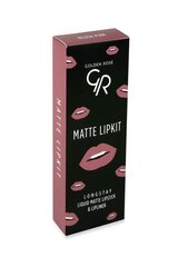 Набор макияжа для губ Golden Rose Longstay matte Lipkit Blush Pink: жидкая матовая помада Longstay Liquid Matte No. 03 5,5 г + карандаш для губ Dream Lips Liner No. 535 1,6 г цена и информация | Помады, бальзамы, блеск для губ | pigu.lt