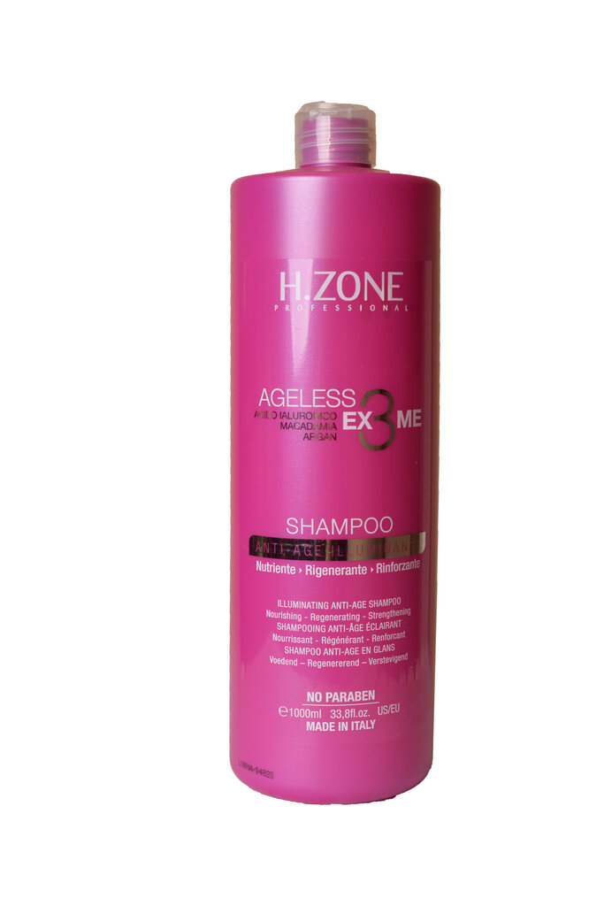 Šampūnas visų tipų plaukams Su hialurono rugštim, makadamijų ir argano aliejum Renee Blanche H-Zone Ageless illuminante, 1000 ml kaina ir informacija | Šampūnai | pigu.lt
