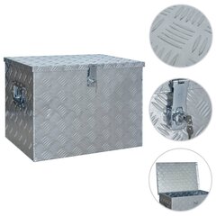 Aliuminio dėžė, sidabrinė, 610 x 430 x 455 cm kaina ir informacija | Įrankių dėžės, laikikliai | pigu.lt