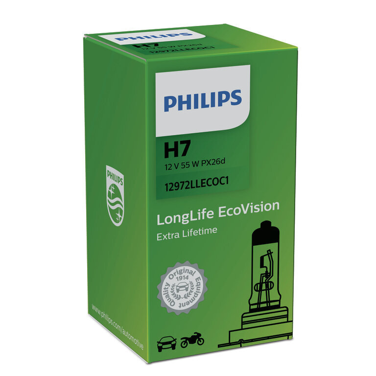 Automobilinė lemputė Philips LongLife H7, 55W kaina ir informacija | Automobilių lemputės | pigu.lt