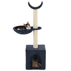 Draskyklė katėms su stovais iš sizalio, 105cm, mėlyna kaina ir informacija | Draskyklės | pigu.lt