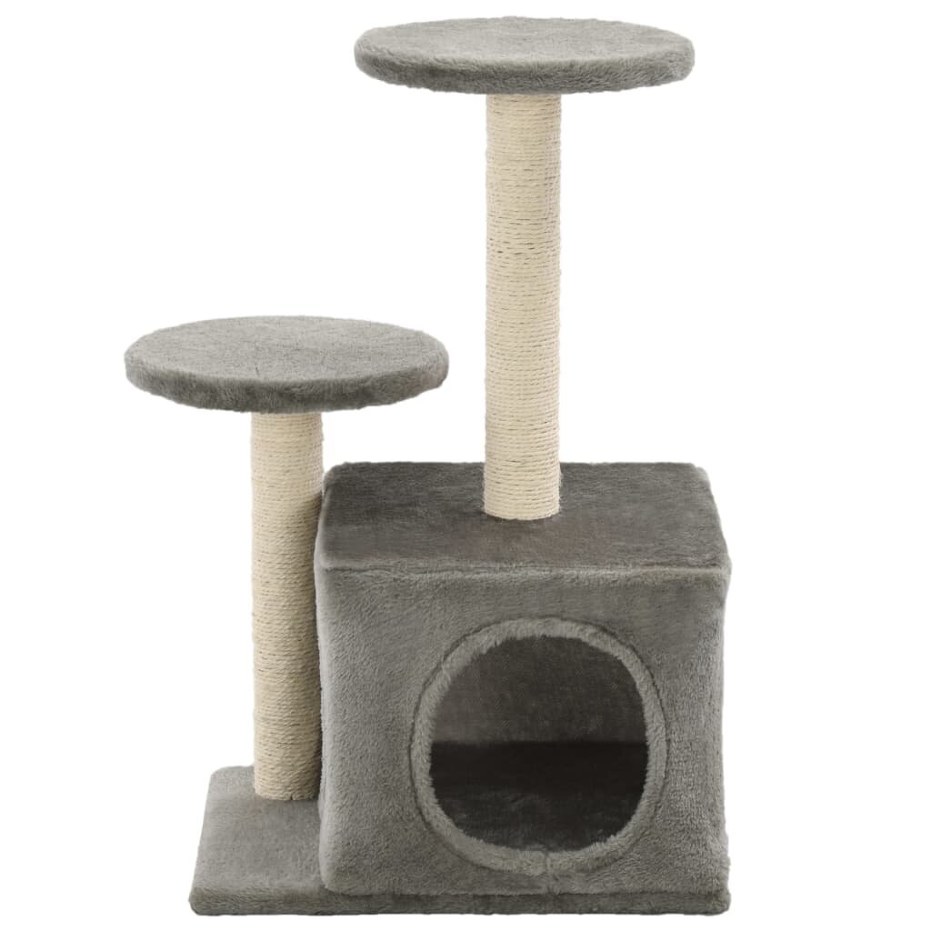 Draskyklė katėms su stovais iš sizalio, 60cm, pilka kaina ir informacija | Draskyklės | pigu.lt