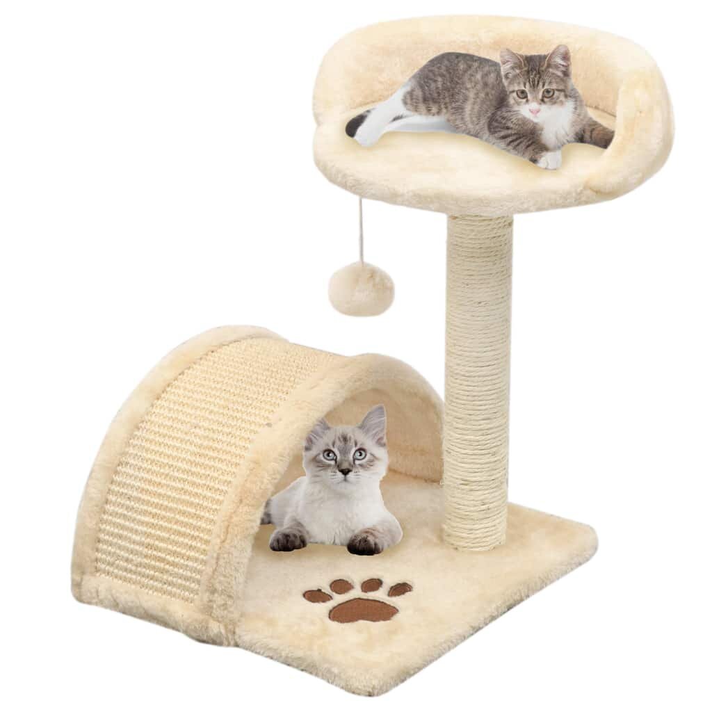 Draskyklė katėms su stovu iš sizalio, 40cm, smėlio sp. kaina ir informacija | Draskyklės | pigu.lt