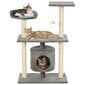 Draskyklė katėms su stovu 95 cm pilka kaina ir informacija | Draskyklės | pigu.lt