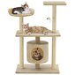 Draskyklė katėms su stovu iš sizalio, 95cm, smėlio sp. kaina ir informacija | Draskyklės | pigu.lt