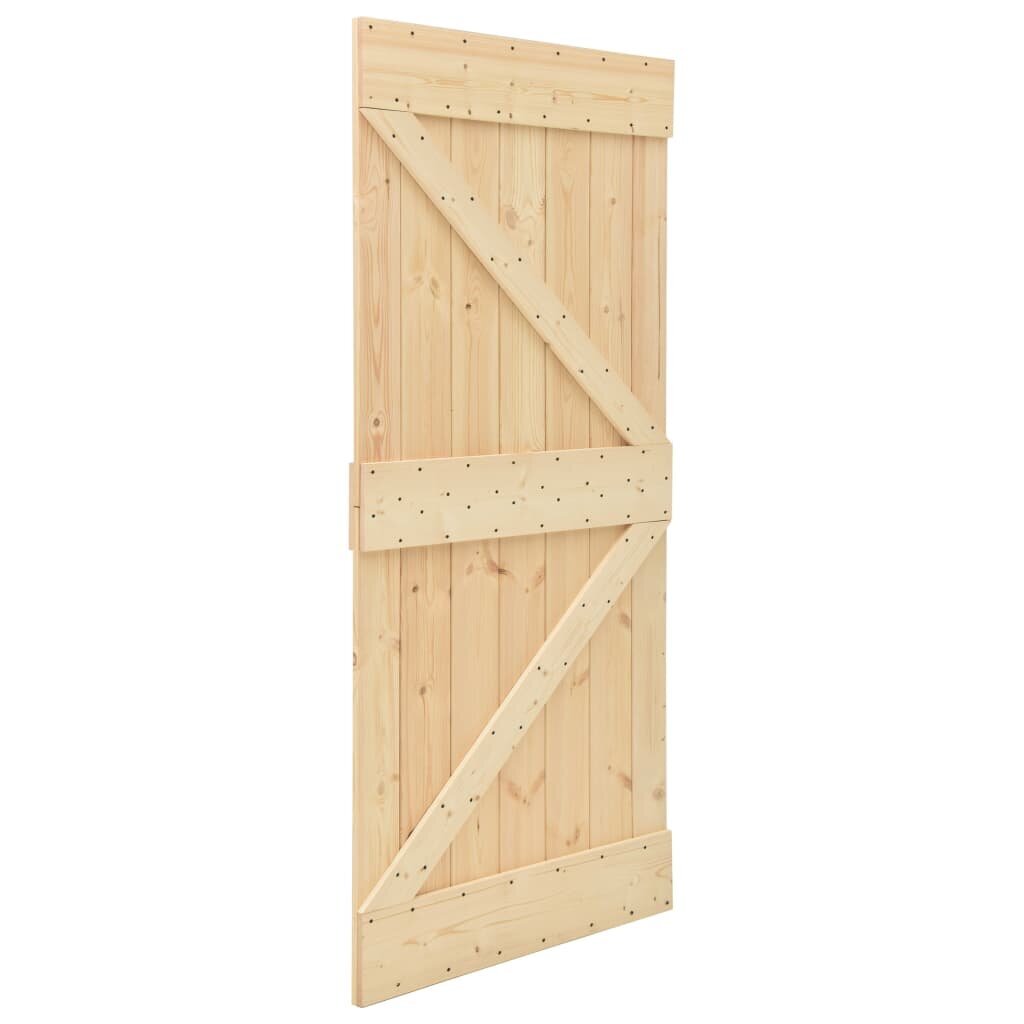 Durys, 80x210cm, pušies medienos masyvas цена и информация | Vidaus durys | pigu.lt