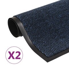 Durų kilimėliai, 2vnt, 40x60cm, mėlyni цена и информация | Придверные коврики | pigu.lt